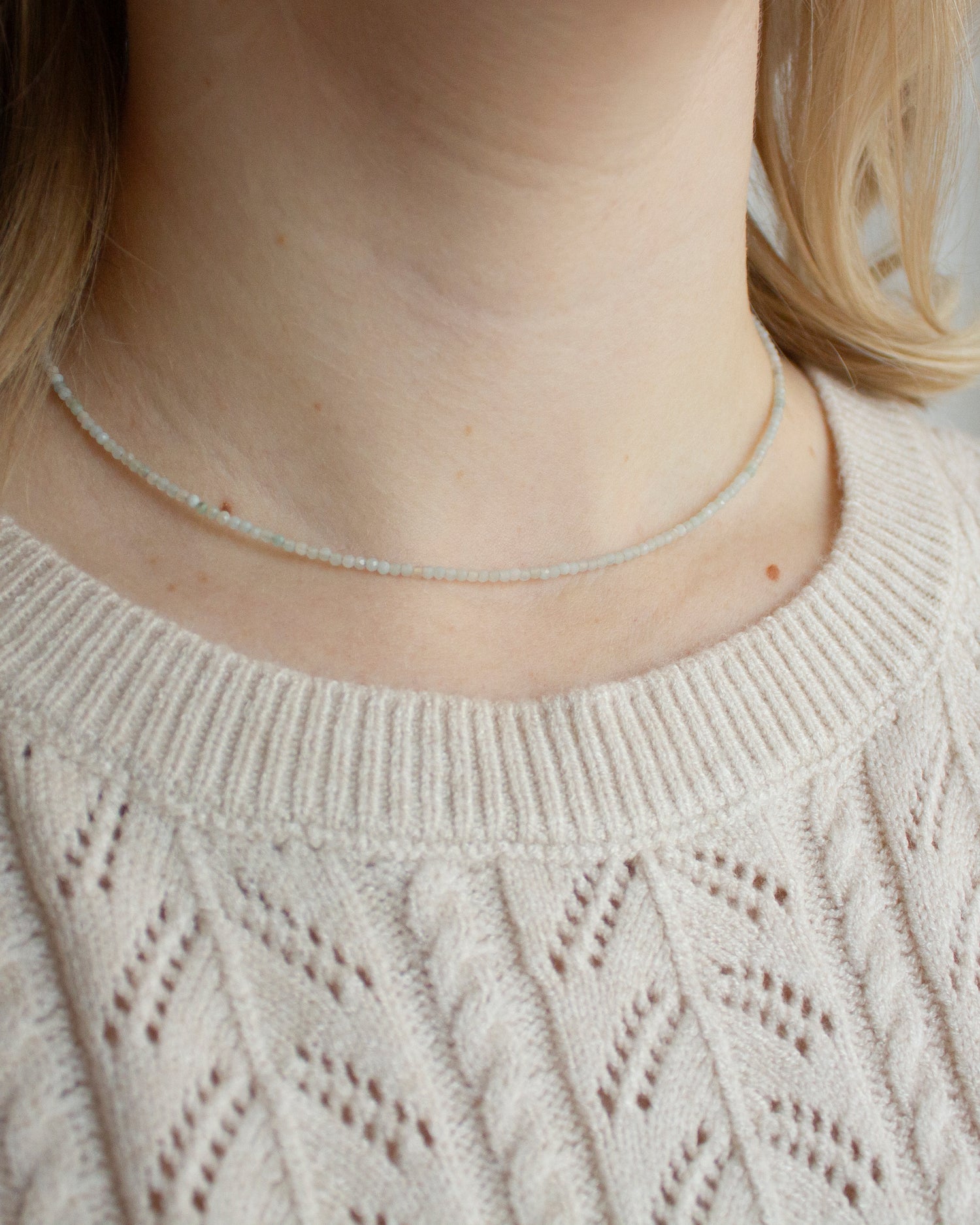 Amazoniet edelsteen kettinkje