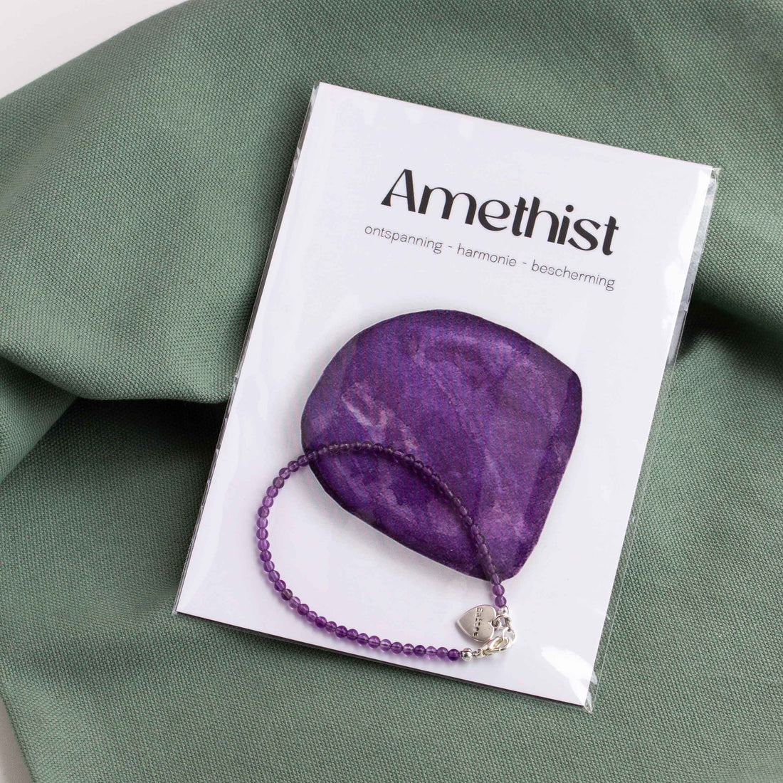 Amethist edelsteen armbandje