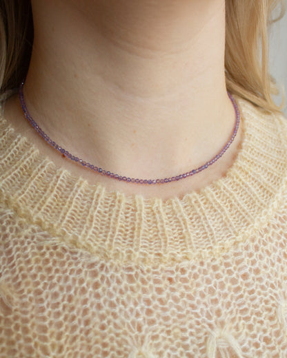 Amethist edelsteen kettinkje