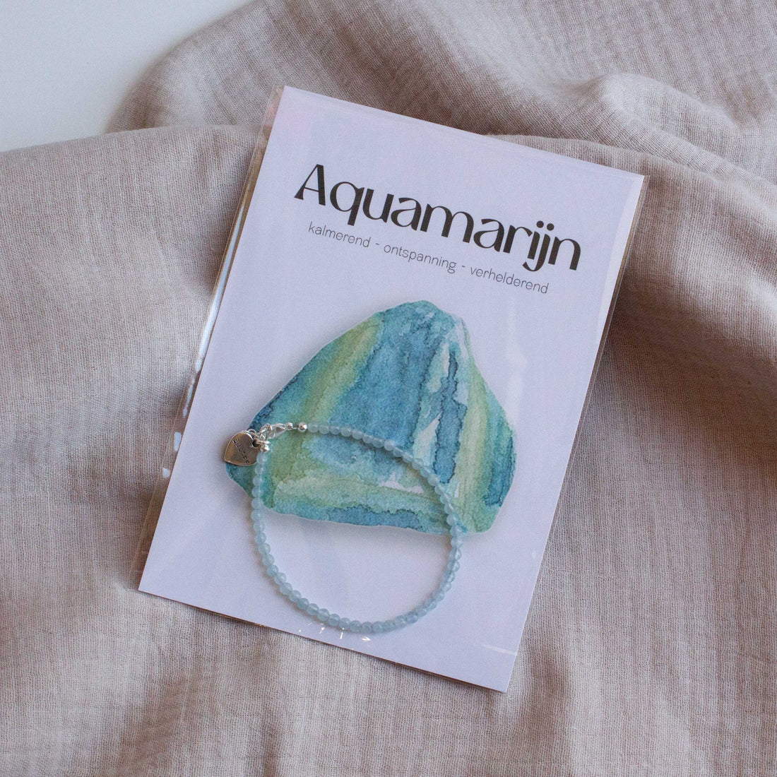 Aquamarijn edelsteen armbandje