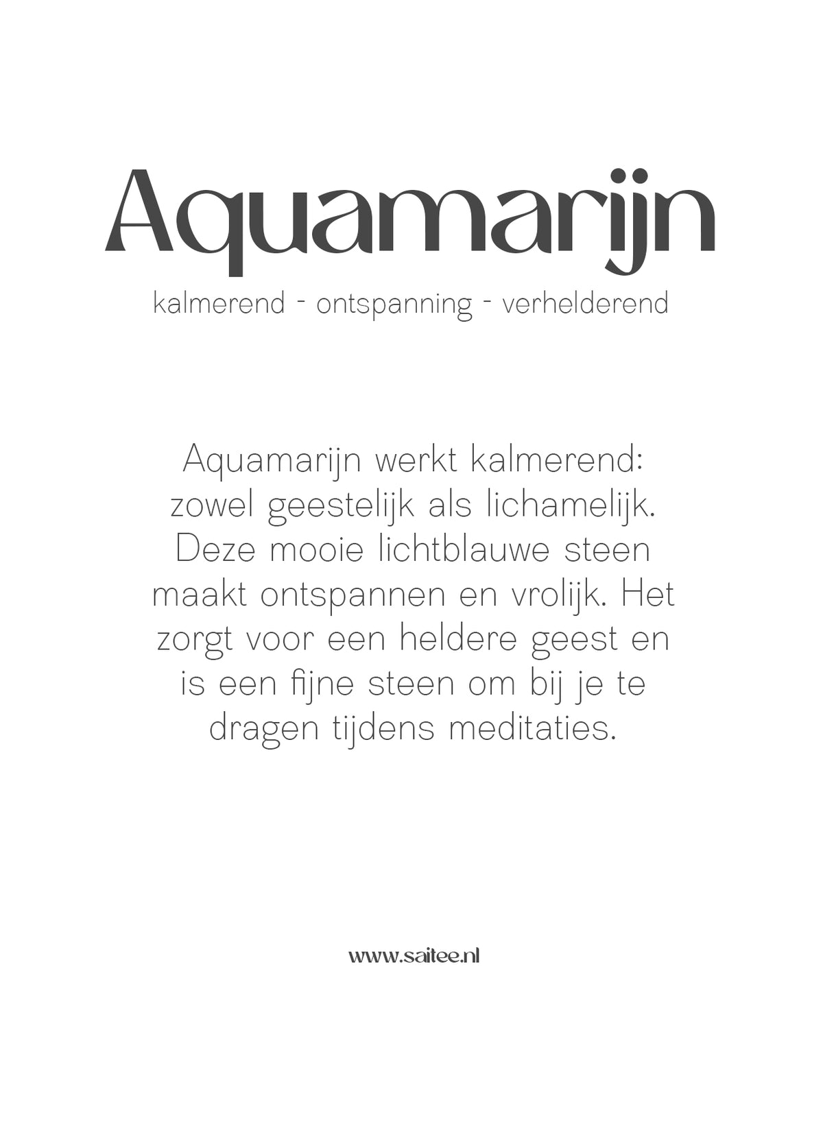 Aquamarijn edelsteen armbandje