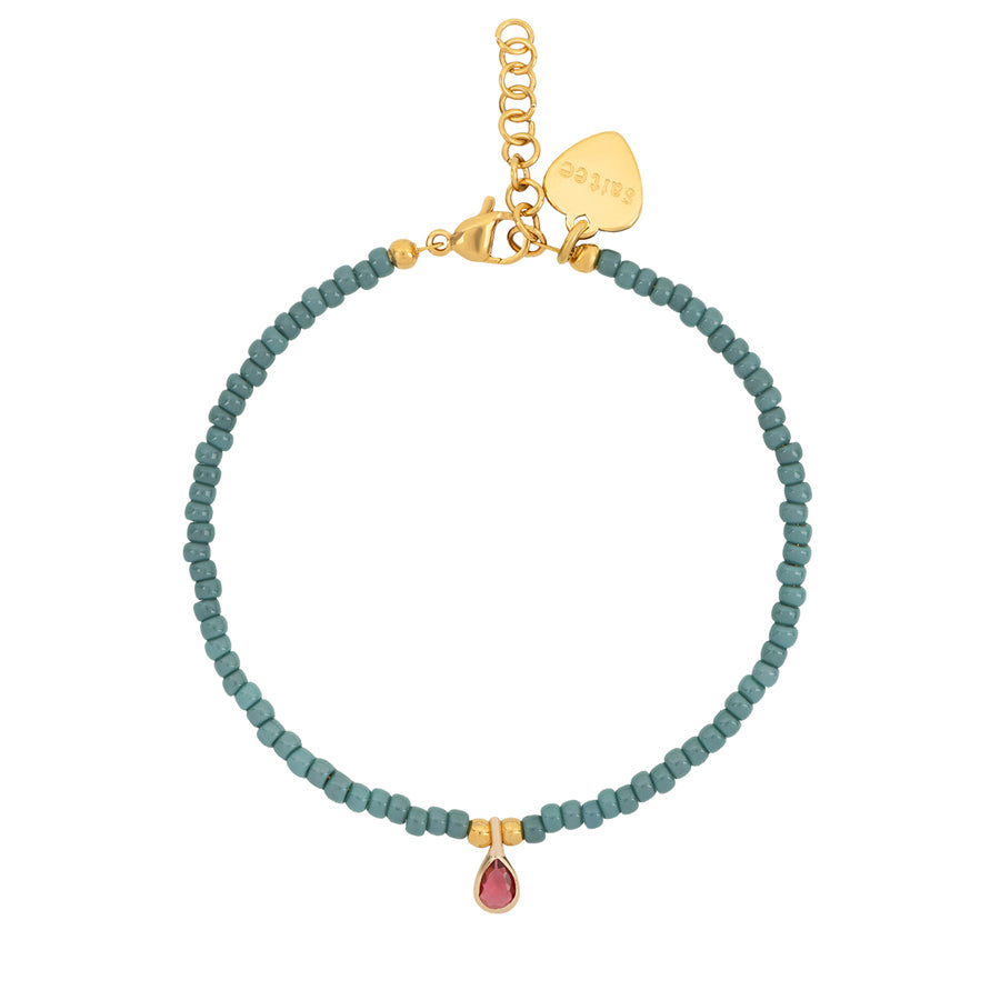 Armbandje happiness petrol