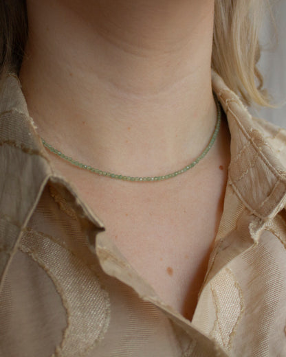 Aventurijn edelsteen kettinkje