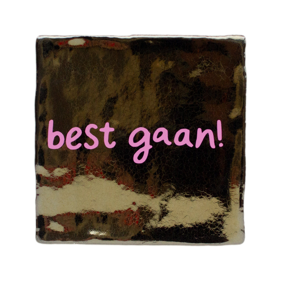 tegel met west-friese spreuk best gaan