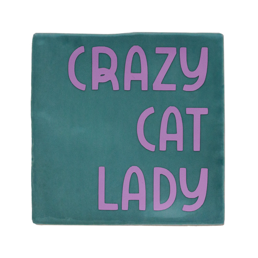 Crazy cat lady tegeltje