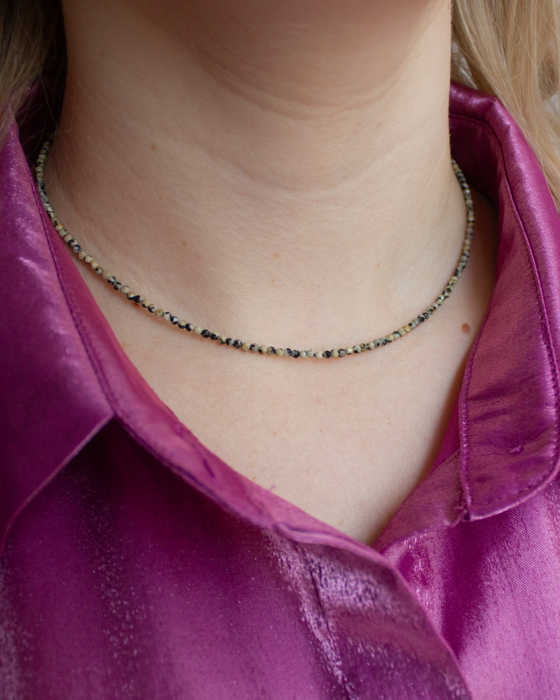 Jaspis edelsteen kettinkje