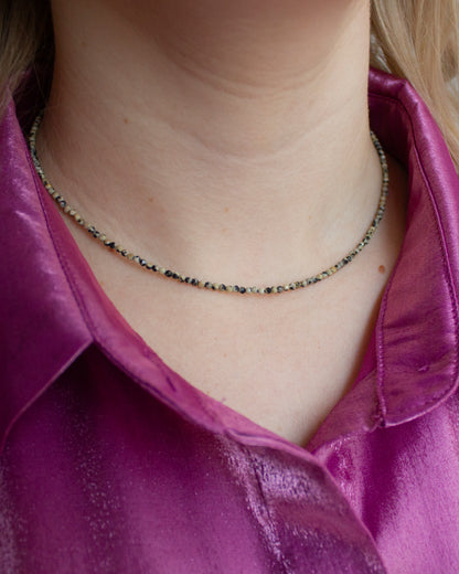 Jaspis edelsteen kettinkje