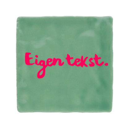 Eigen tekst tegeltje font 2