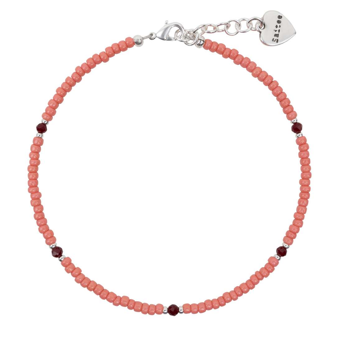 oranjeroze kralen enkelbandje