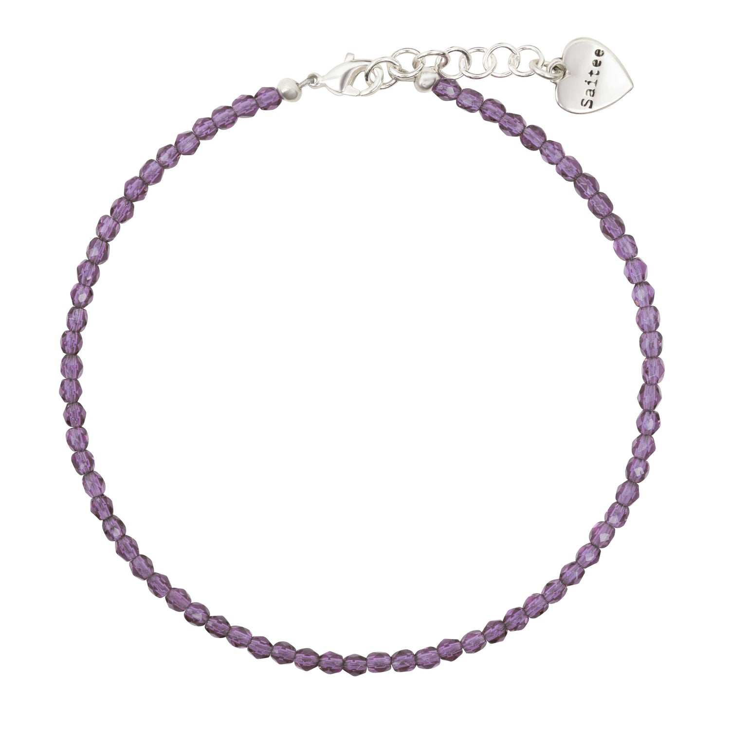 Sweetheart purple enkelbandje