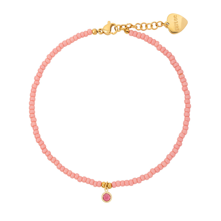 Armbandje happiness pink