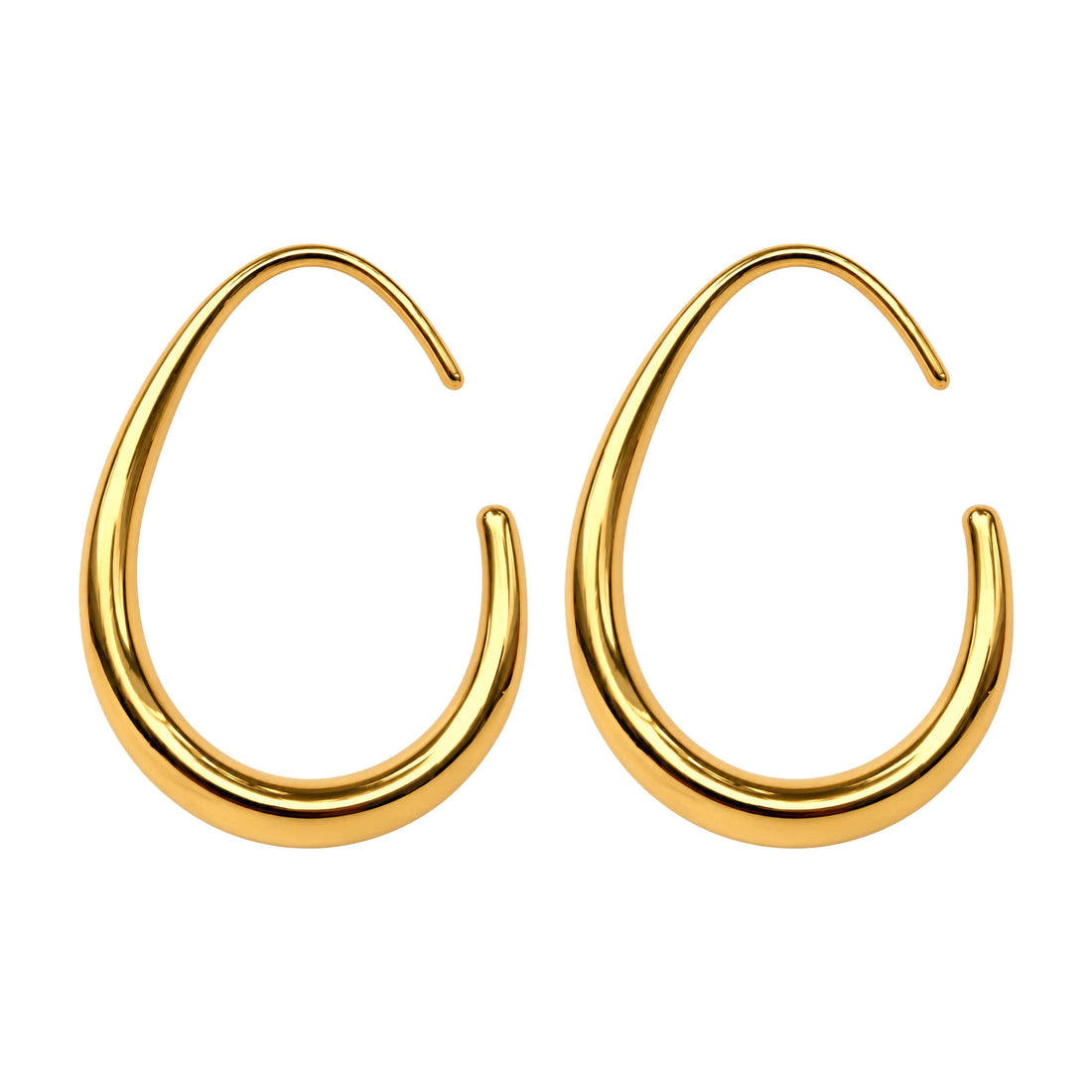 sierlijke gouden oorbel in minimalistische stijl