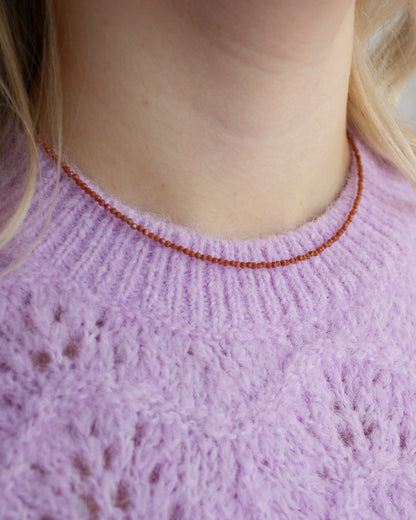 Goudsteen edelsteen kettinkje