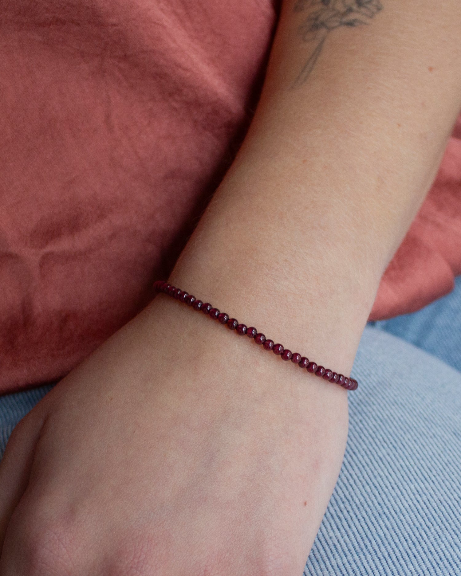 Granaat edelsteen armbandje