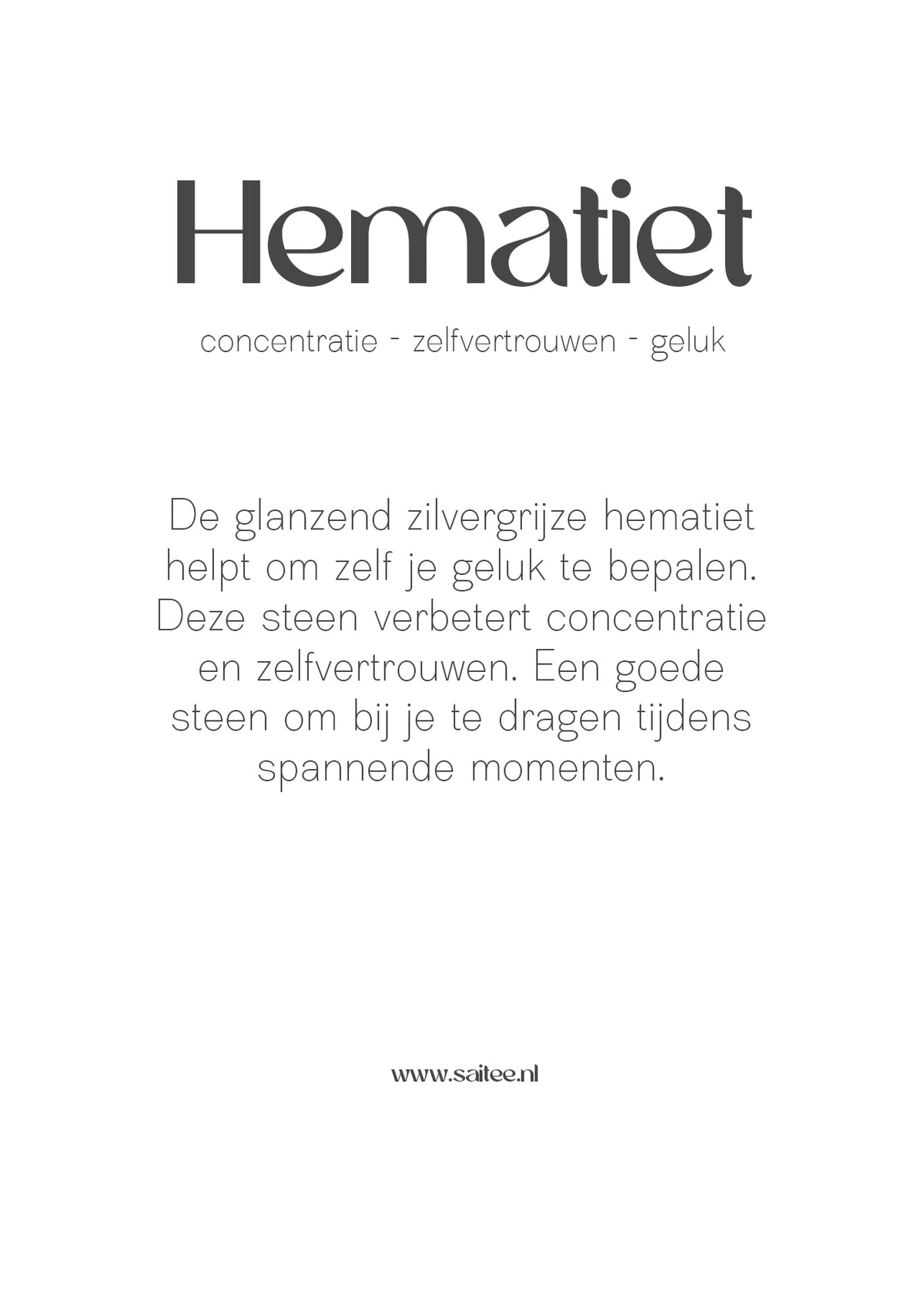 Hematiet edelsteen kettinkje