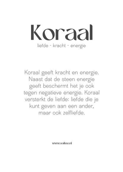Koraal edelsteen kettinkje