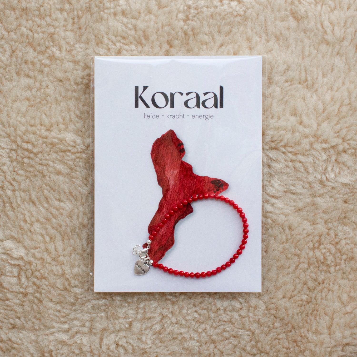 Koraal edelsteen armbandje