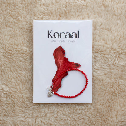 Koraal edelsteen armbandje