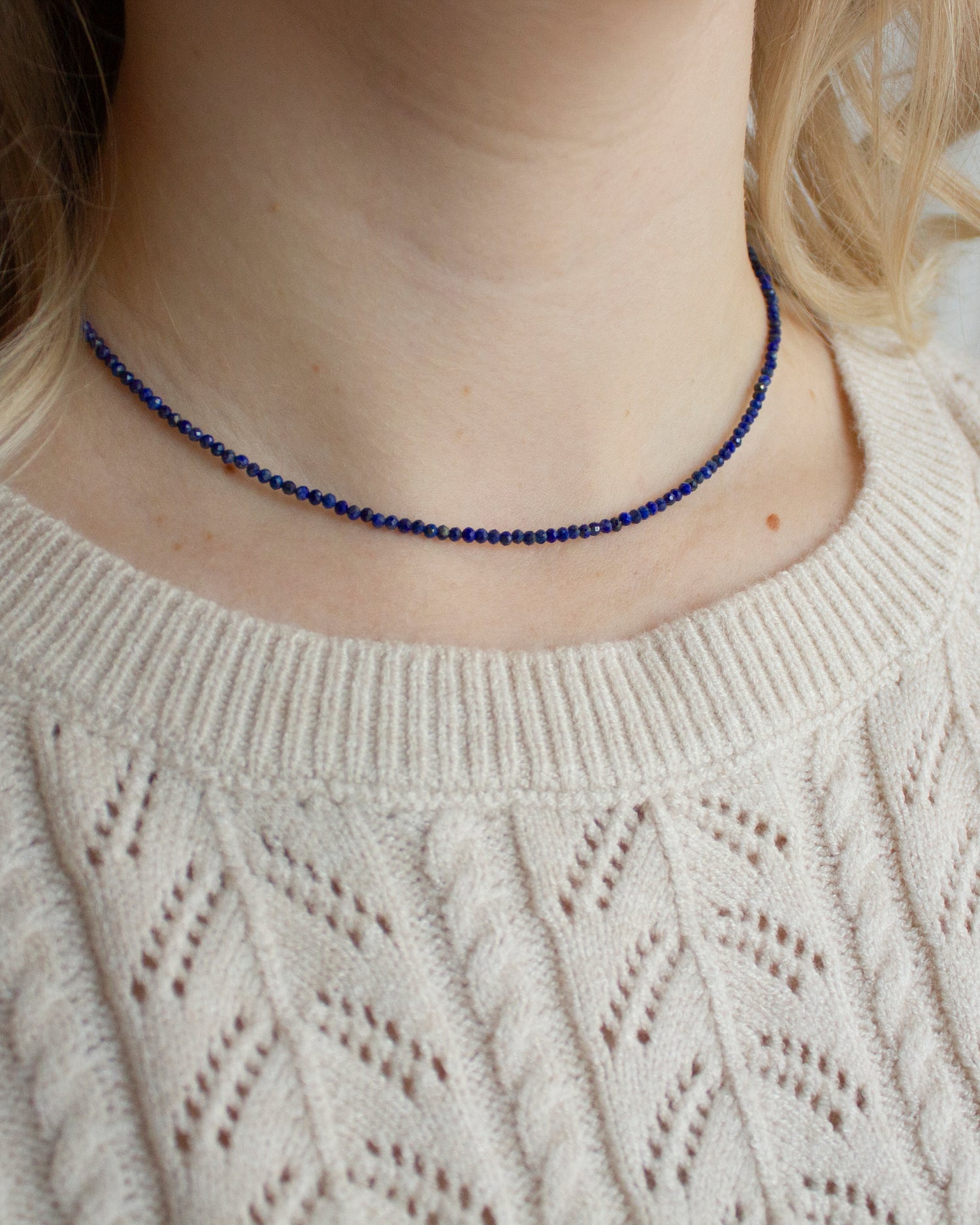 Lapis lazuli edelsteen kettinkje