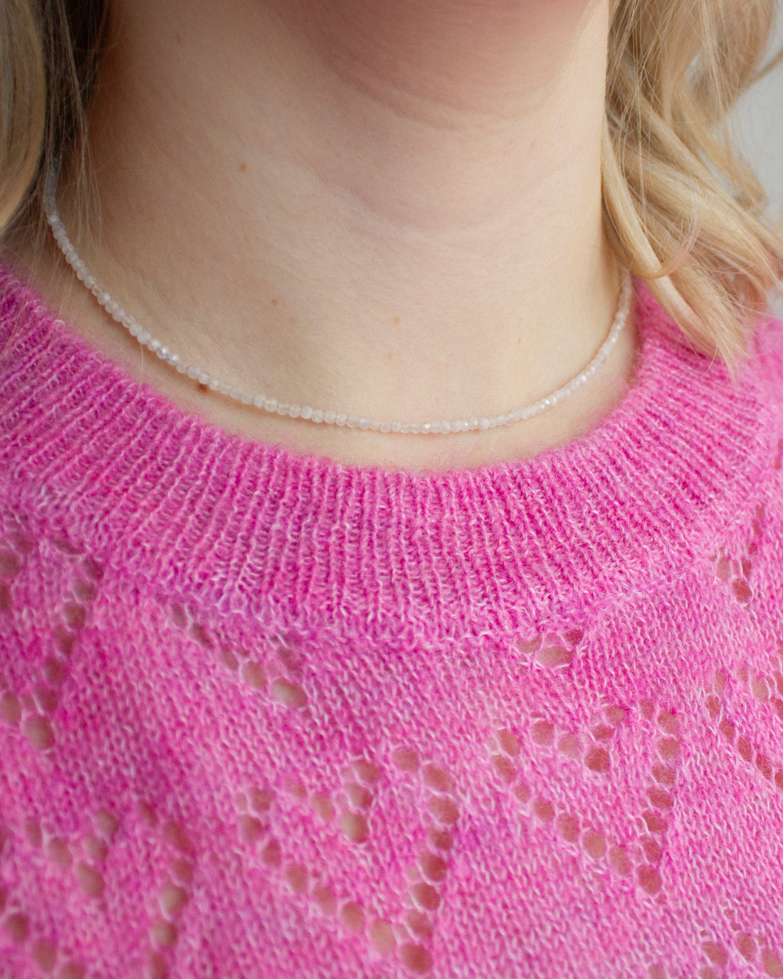 Maansteen edelsteen kettinkje