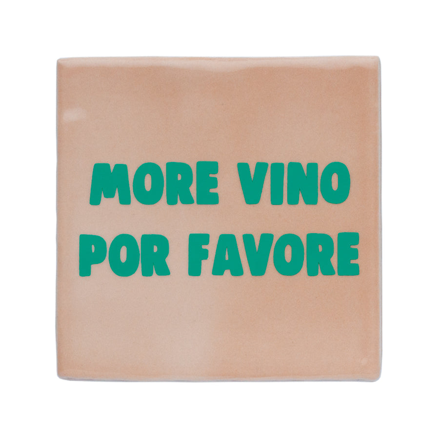 quote tegel more vino por favore roze met groen