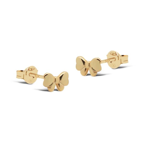 Cute bow oorknopje goud