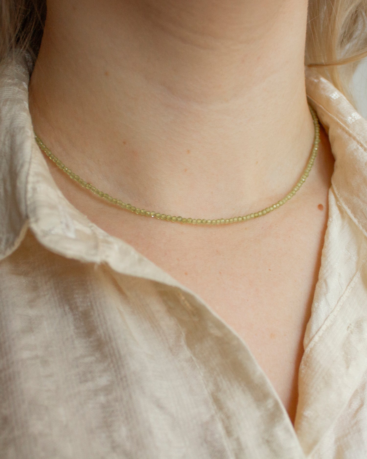 Peridoot edelsteen kettinkje