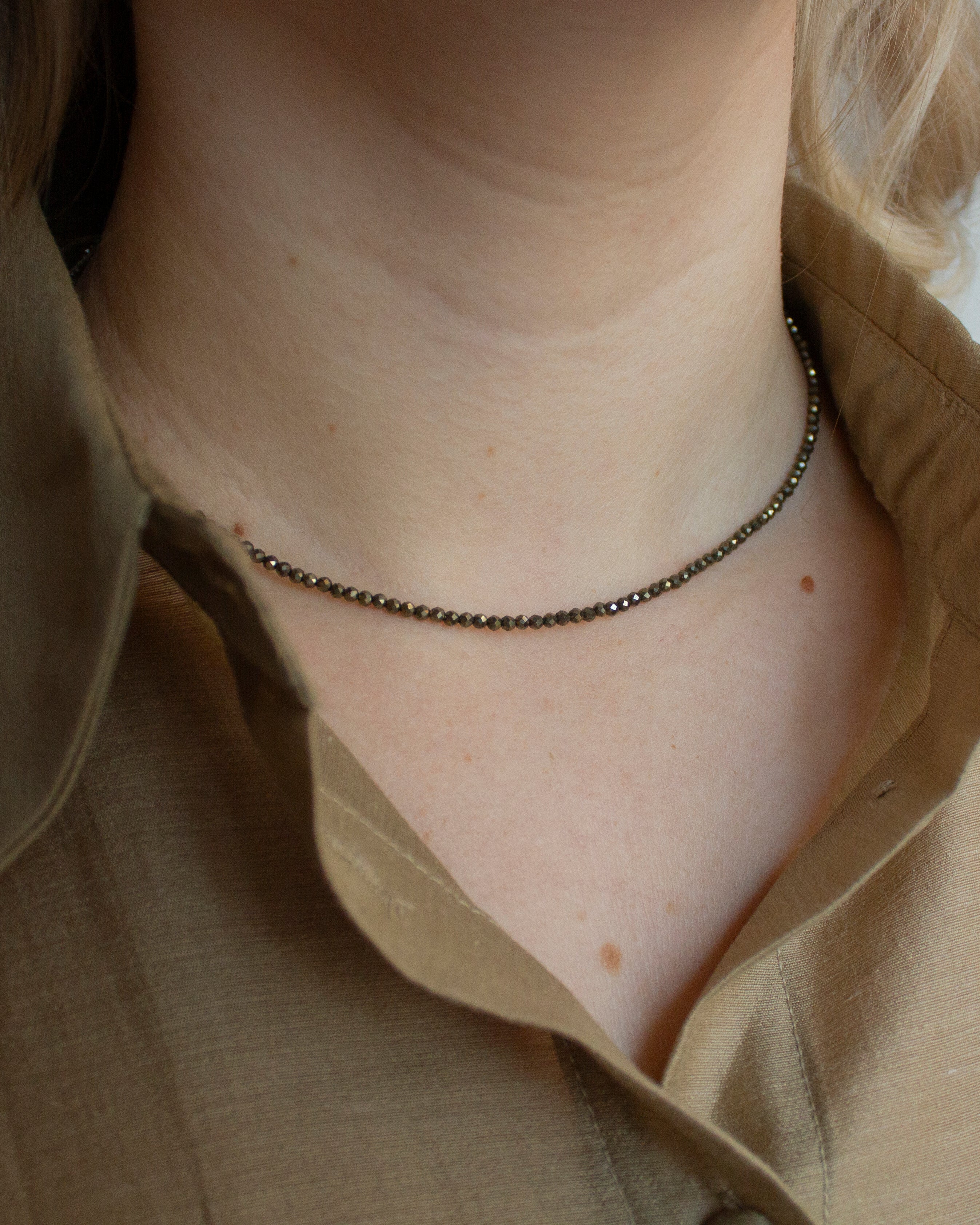 Pyriet edelsteen kettinkje