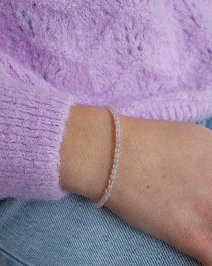 Rozenkwarts edelsteen armbandje