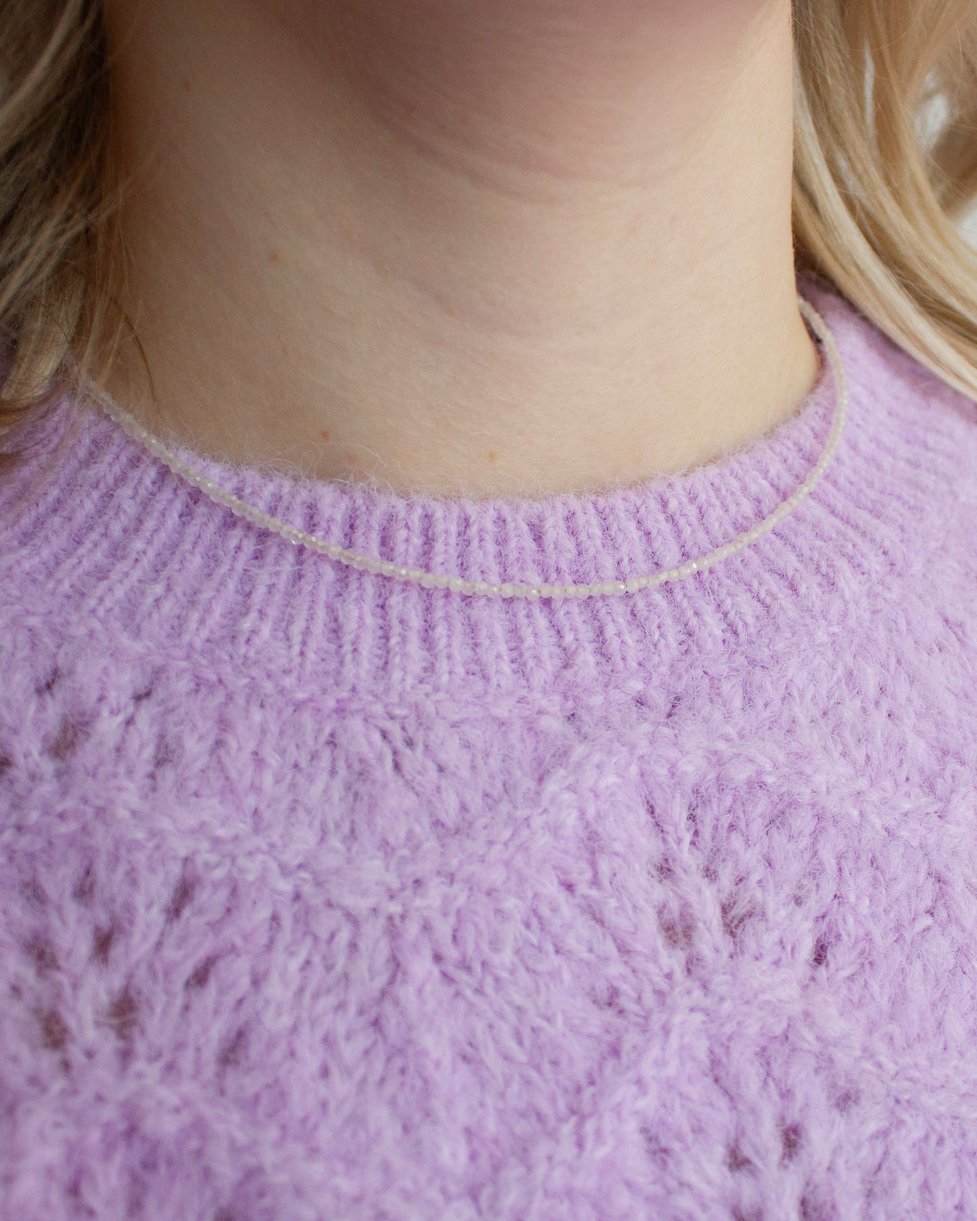 Rozenkwarts edelsteen kettinkje