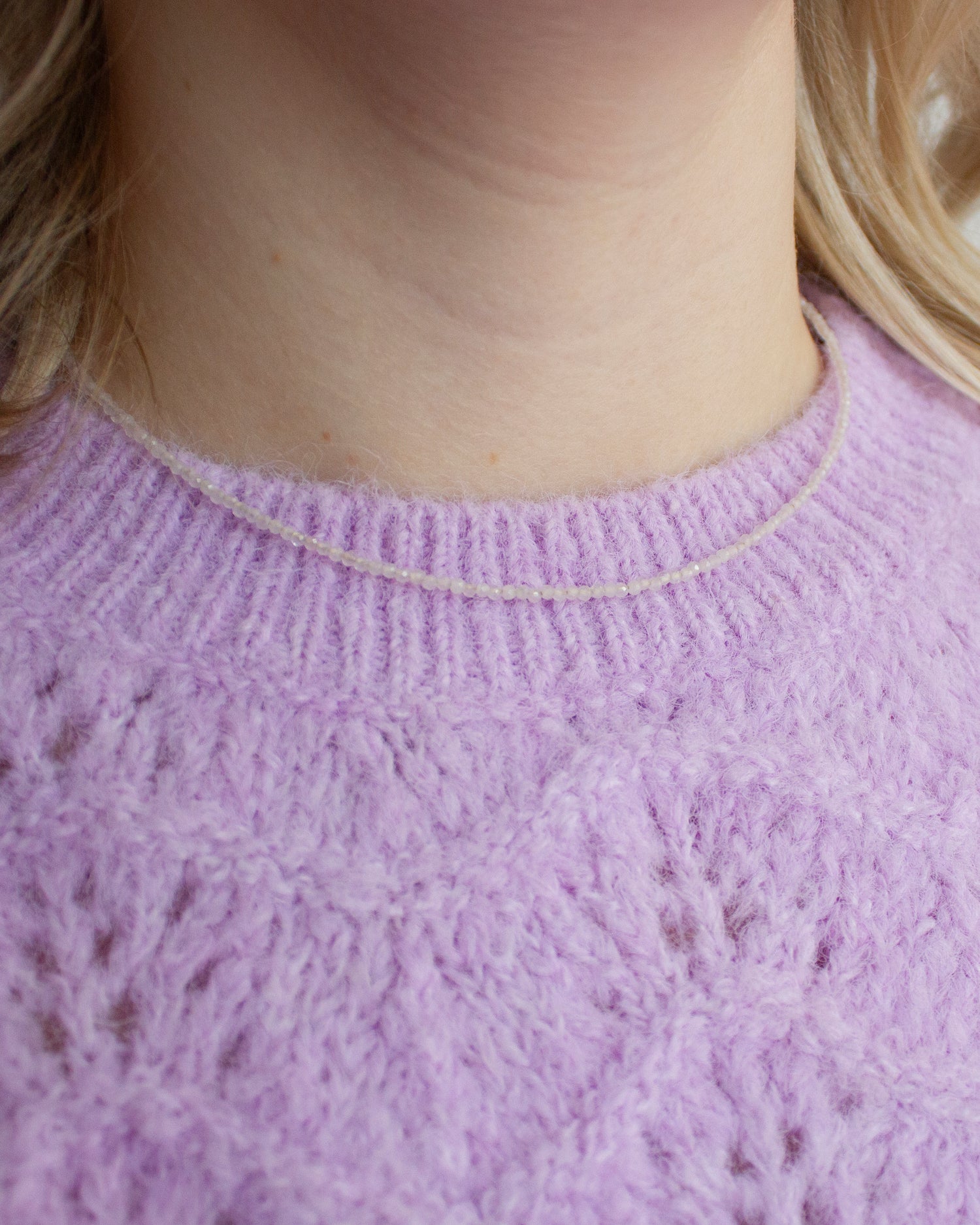 Rozenkwarts edelsteen kettinkje