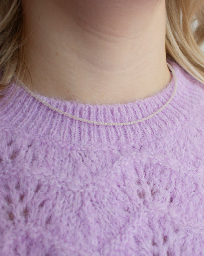 Rozenkwarts edelsteen kettinkje