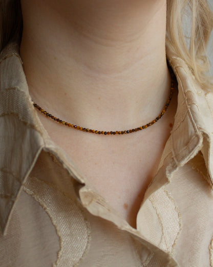 Tijgeroog edelsteen kettinkje