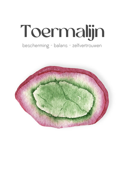 Toermalijn edelsteen kettinkje