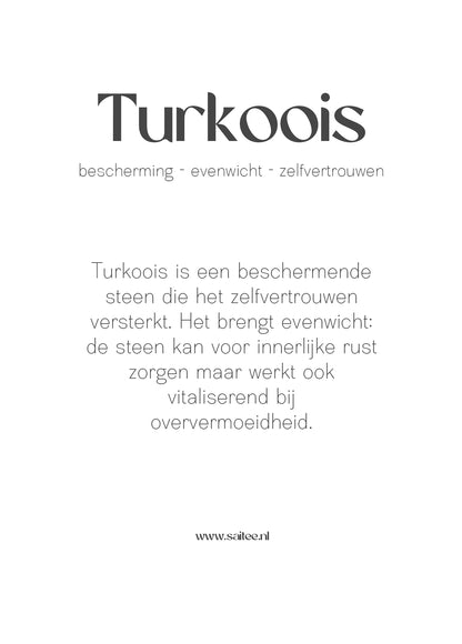 Turkoois edelsteen kettinkje