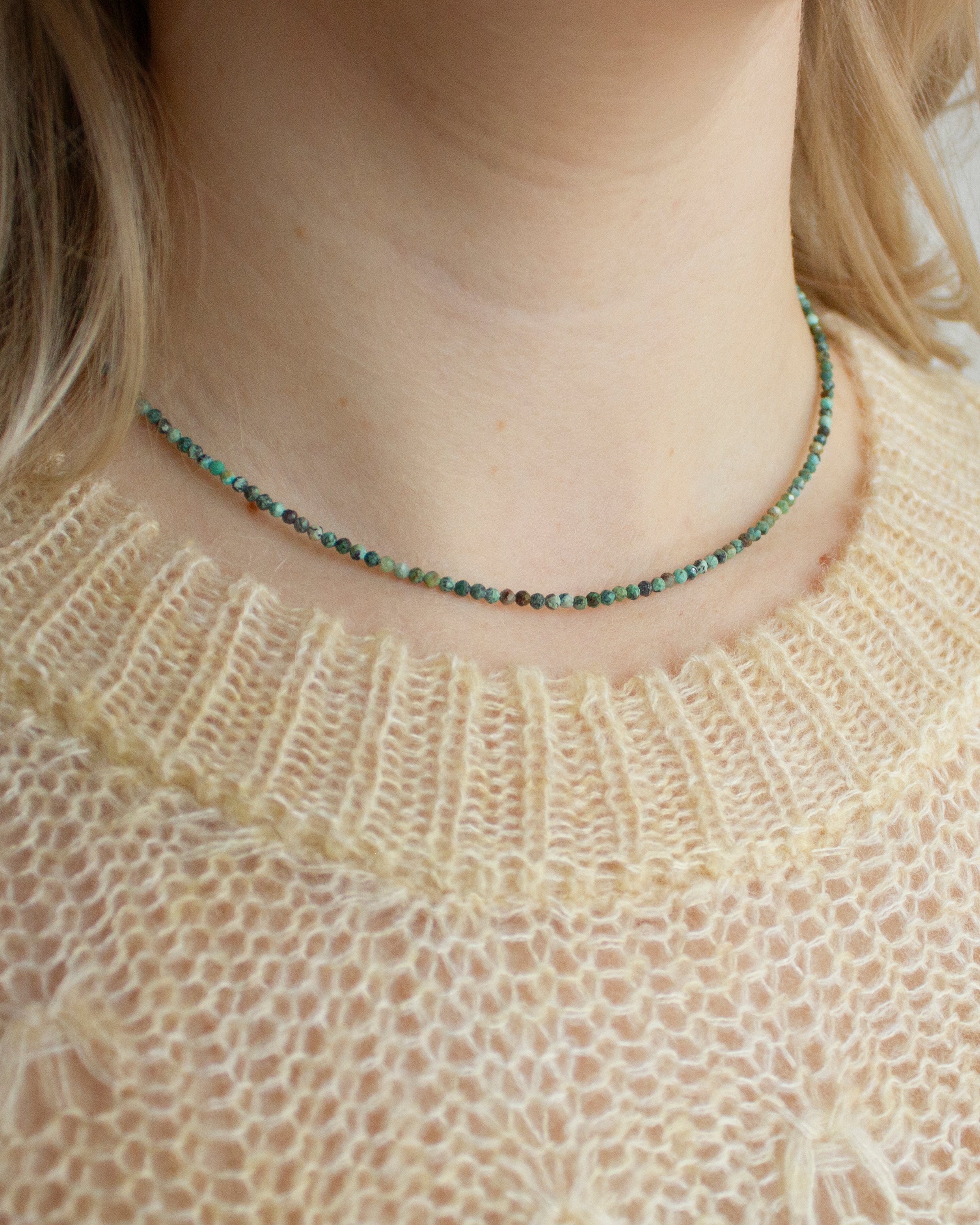 Turkoois edelsteen kettinkje