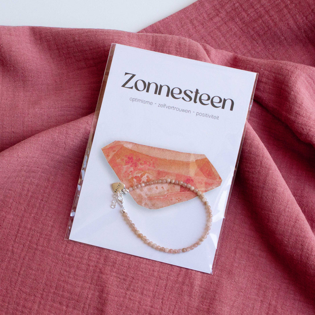 Zonnesteen edelsteen armbandje