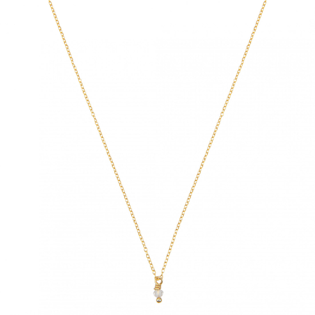 bergkristal geboortsteenketting goud