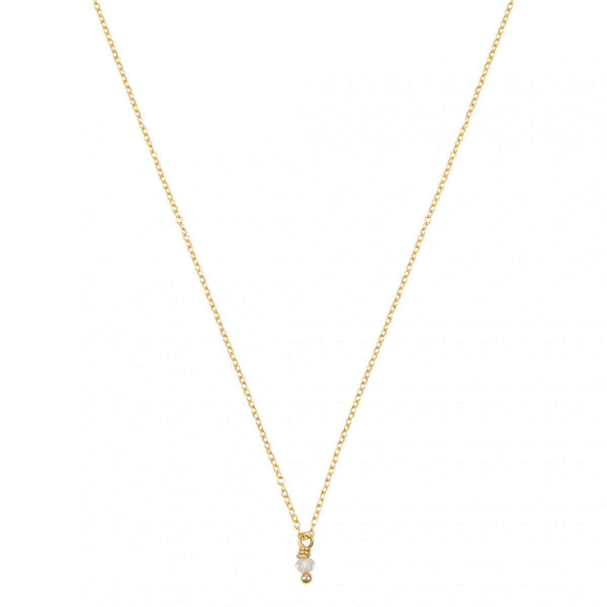 bergkristal geboortsteenketting goud