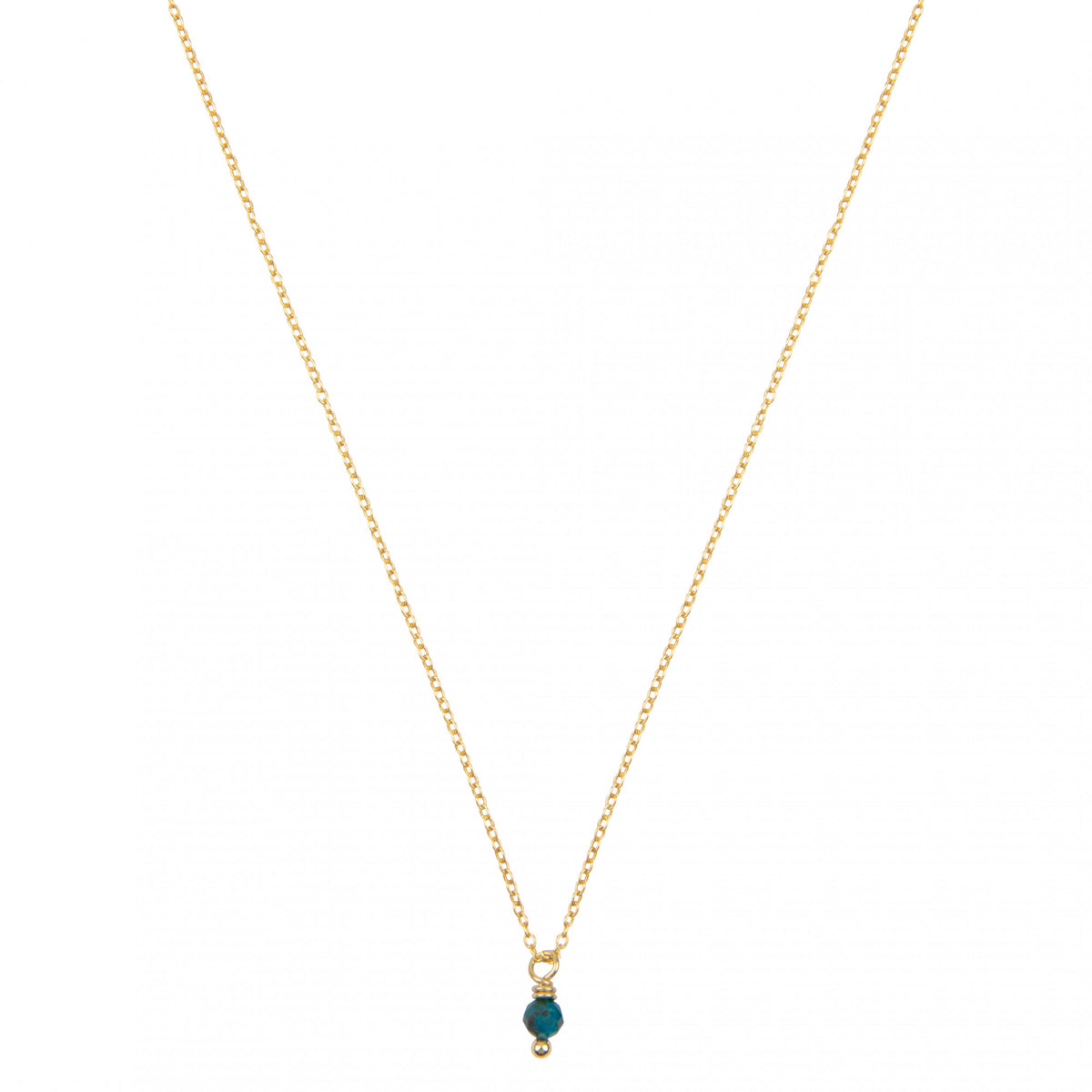 chrysocolla geboortsteenketting goud