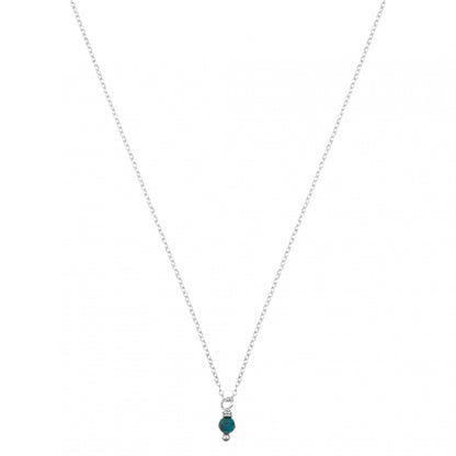 chrysocolla geboortsteenketting zilver