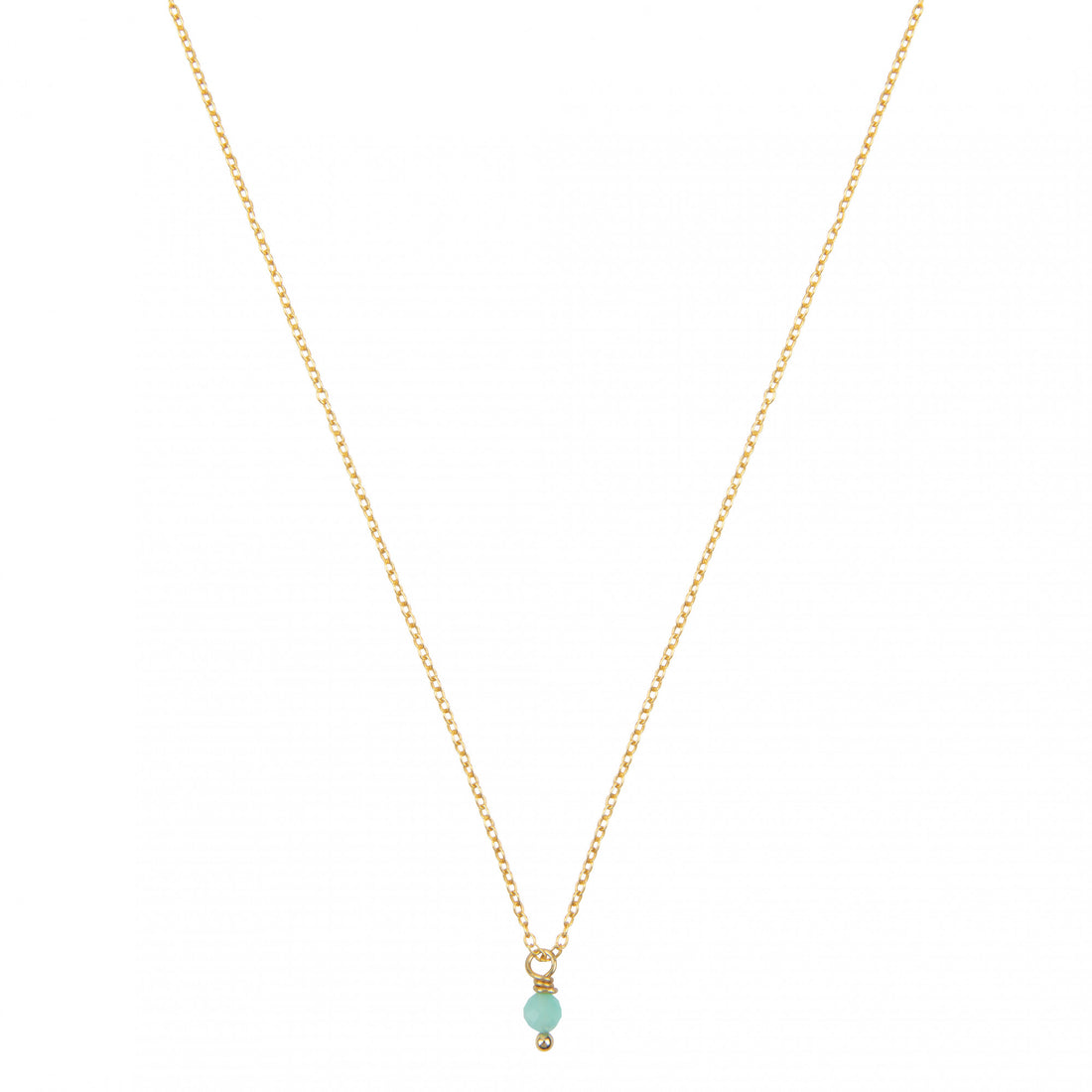 chrysopraas geboortsteenketting goud
