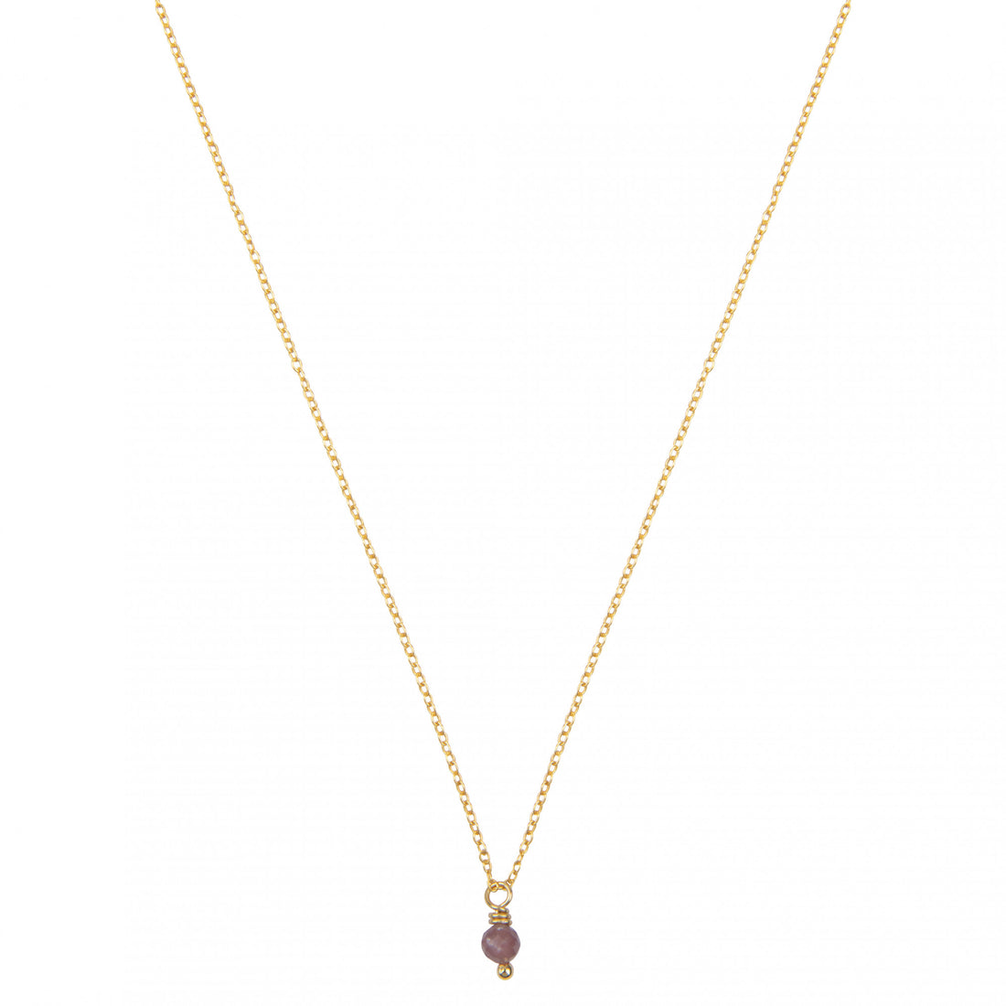 lepidoliet geboortsteenketting goud