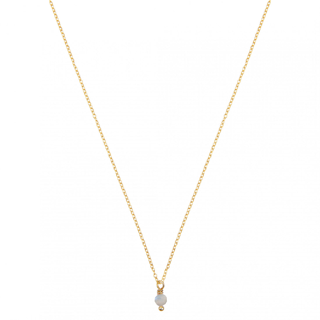 maansteen geboortsteenketting goud