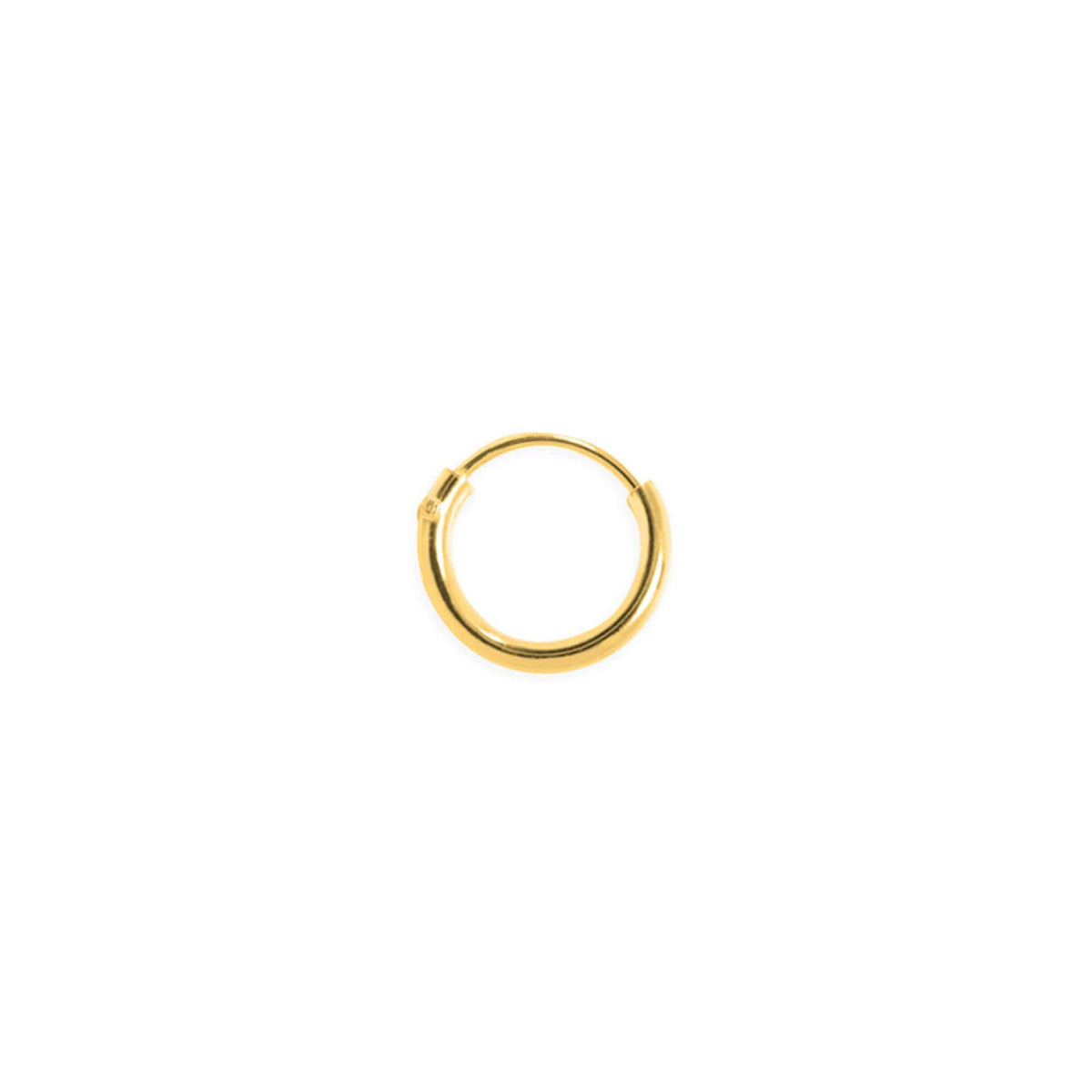 Tiny hoop 8mm verguld zilver