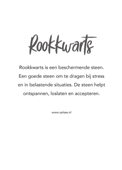 Rookkwarts Saitee edelsteen feel-good armbandje