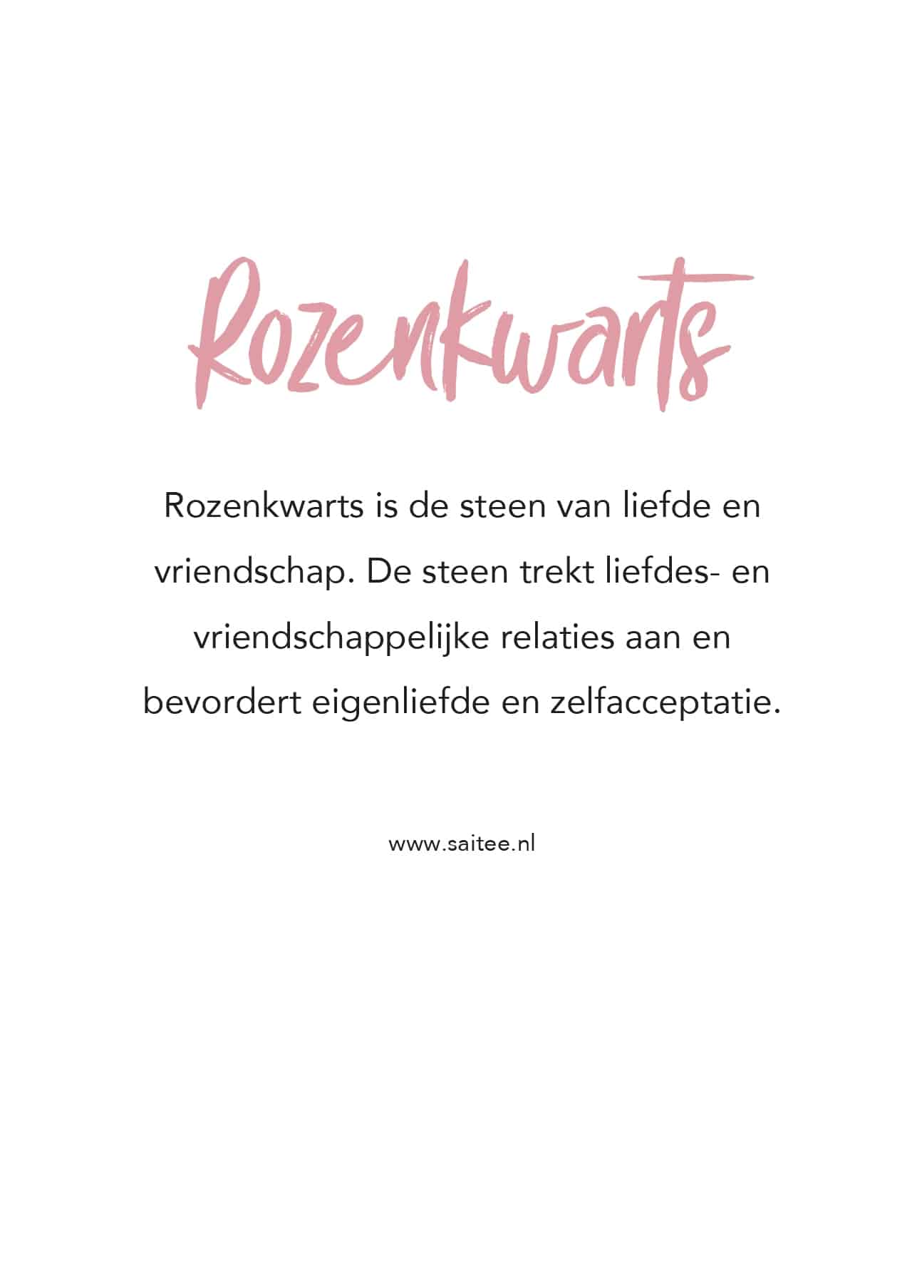 Rozenkwarts Saitee edelsteen feel-good armbandje