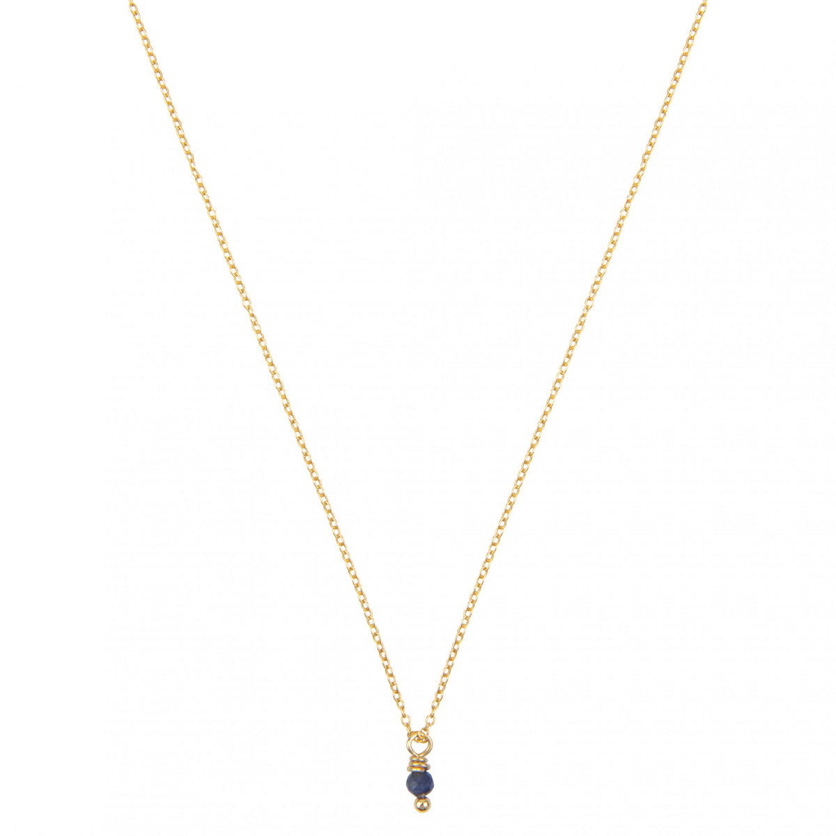 sodaliet geboortsteenketting goud