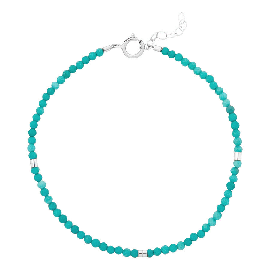 turquoise armbandje gold filled facet edelsteen zilver